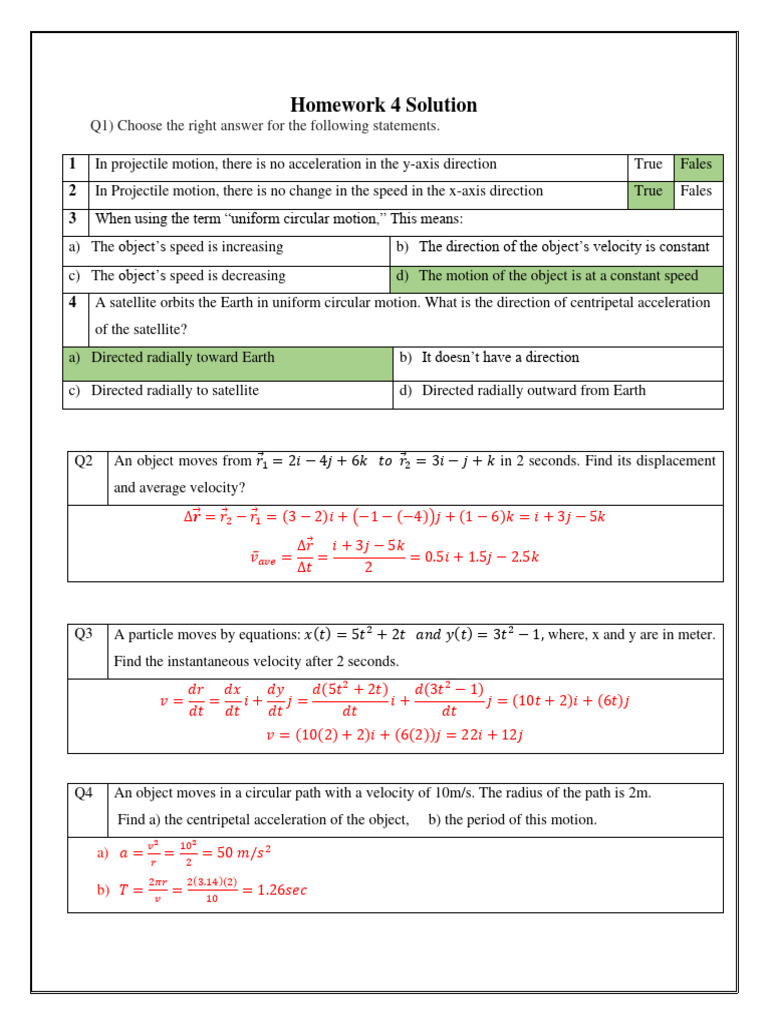 H.W-4-Chapter4 With Solution 1 | PDF