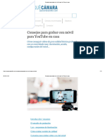 Consejos para Grabar Con Móvil para YouTube en Casa