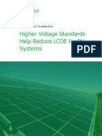 Higher Voltage Standards Help Reduce LCOE For PV Systems