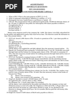 ACCOUNTING FOR SHARE CAPITAL PART-1 (Extra Questions)