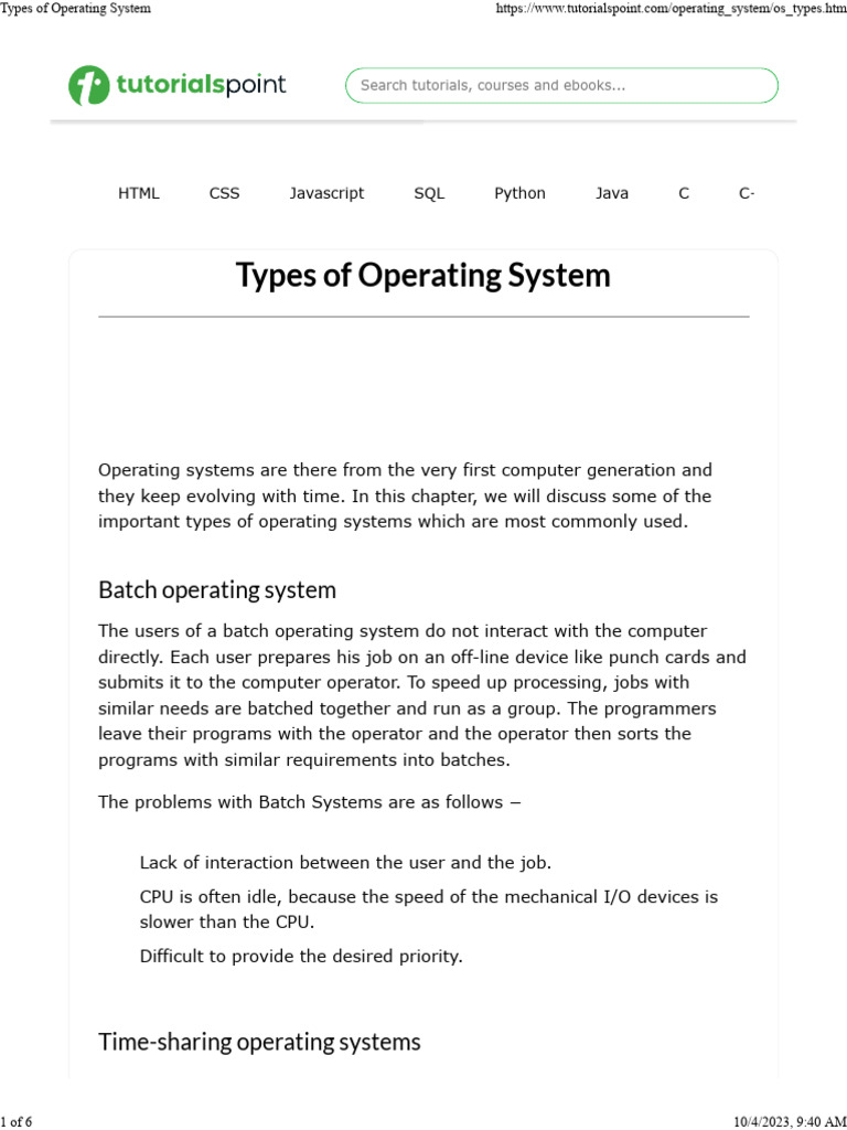 Types of Operating System3 | PDF | Operating System | Computer Network