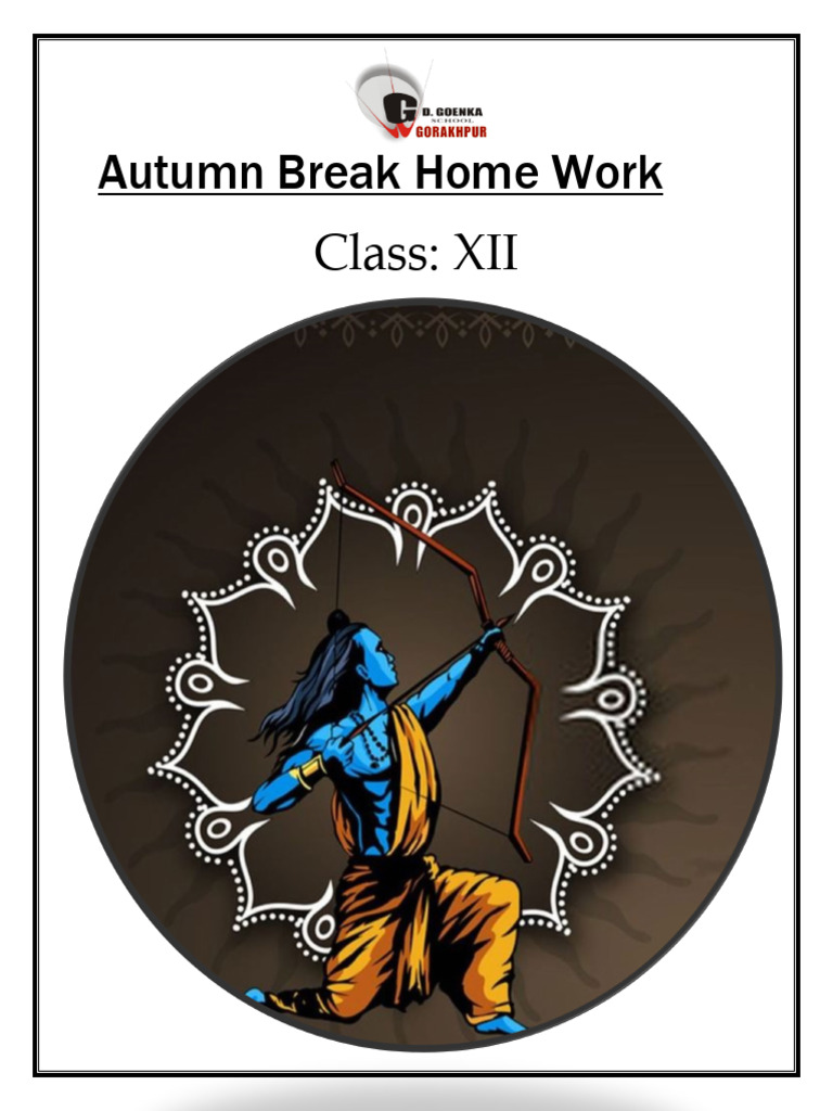 Class 12 Holiday Homework Pdf