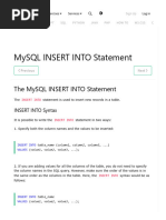 Mysql Insert Into Statement