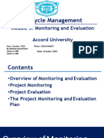 Module 5 Monitoring and Evaluation