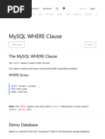 MySQL WHERE Clause