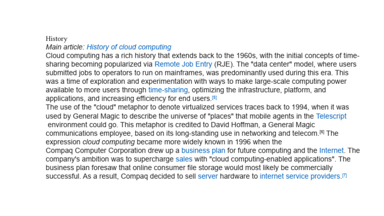 Evolution of Cloud Computing Concepts | PDF