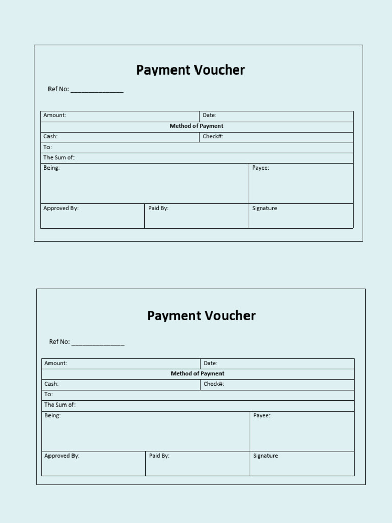 Payment Voucher Template | PDF
