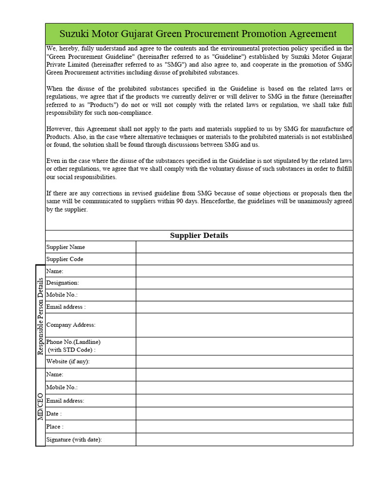 Annexure - A - SMG Green Procurement Guideline-13-18 | PDF | Business ...