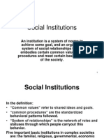 Social Institutions