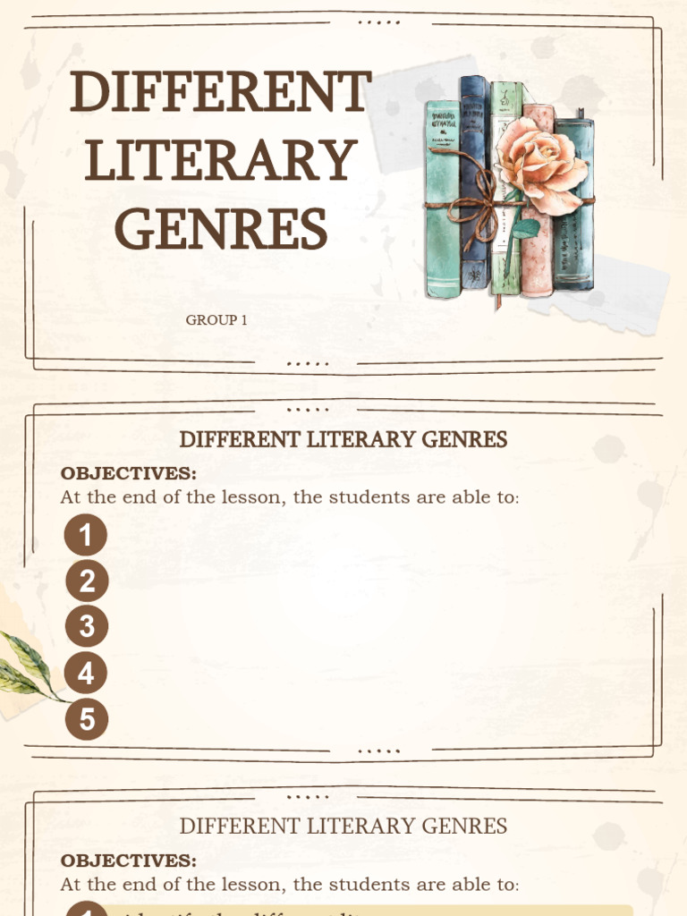 Different Literary Genres PDF Non Fiction Poetry