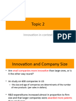 Topic 2 - Innovation in Content and Sources of Innovation