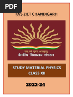 Study Material 12th Physics 2023-24