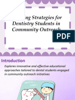 Teaching Strategies For Dentistry Students in Community Outreach