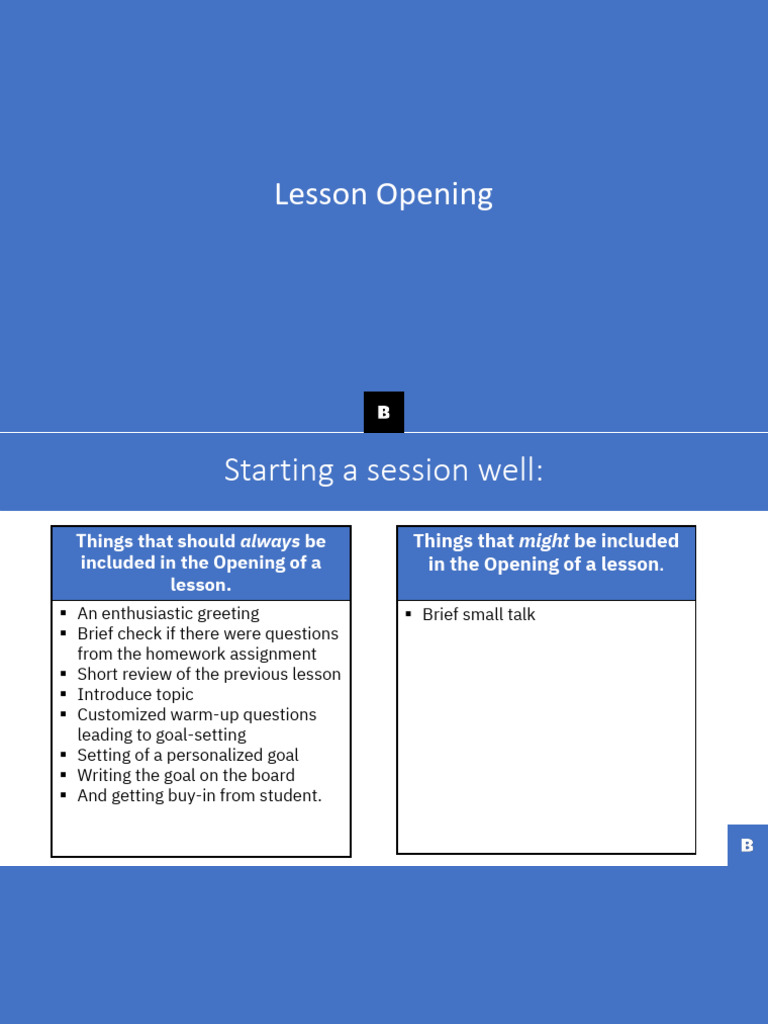 Effective Lesson Opening Techniques | PDF | Linguistics | Grammar