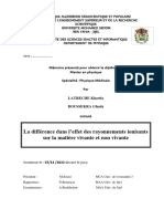 La Différence Dans L'effet Des Rayonnements Ionisants Sur La Matière Vivante Et Non Vivante