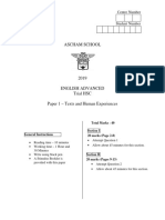 Ascham 2019 English Trial Paper 1