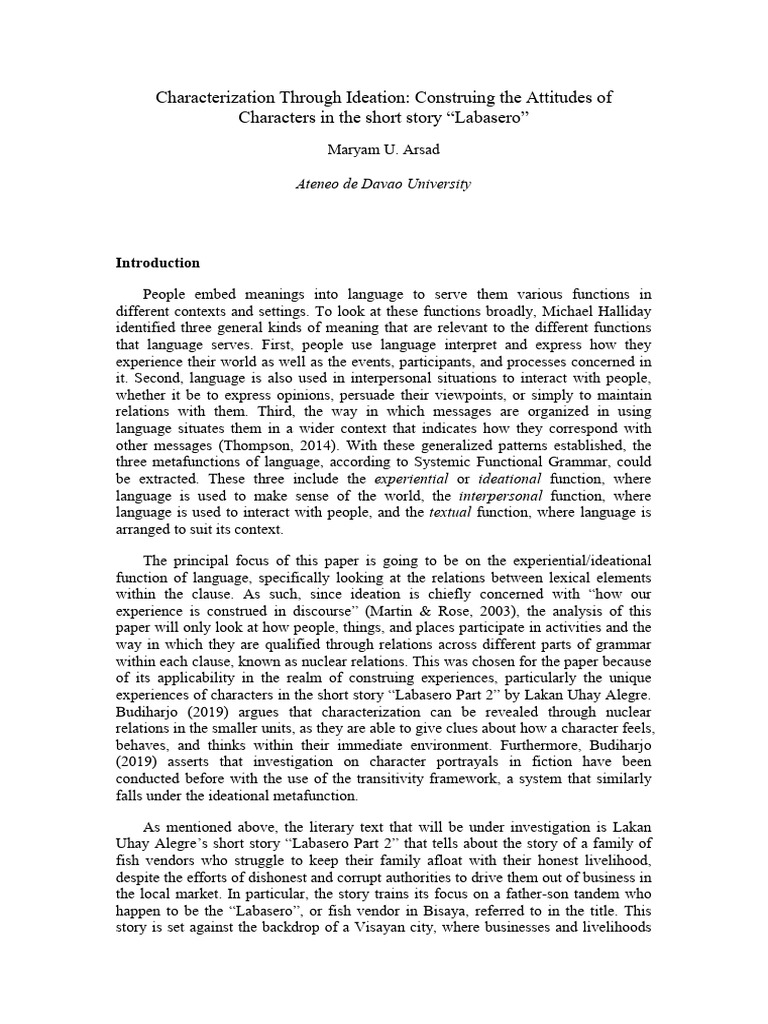 Ideational Analysis of 