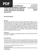 Bates 2016 Revenge Porn and Mental Health A Qualitative Analysis of The Mental Health Effects of Revenge Porn On Female