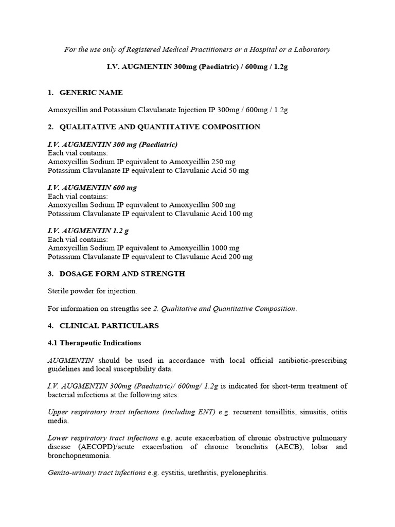 Augmentin Generic Substitute