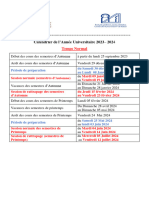 Calendrier de l'A.U 23 24-1