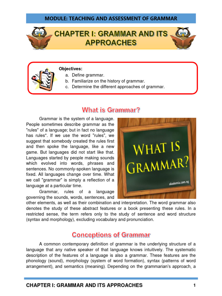 Understanding Grammar Approaches | PDF | Verb | Noun