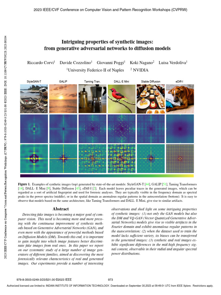 Properties of Synthetic Images Analysis | PDF | Spectral Density ...