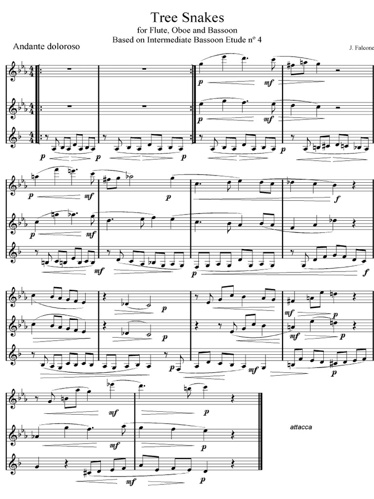 Trio For Flute, Oboe and Falcone La Serpiente Trepadora PDF