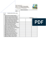 Tabla de Indicadores para Evaluación