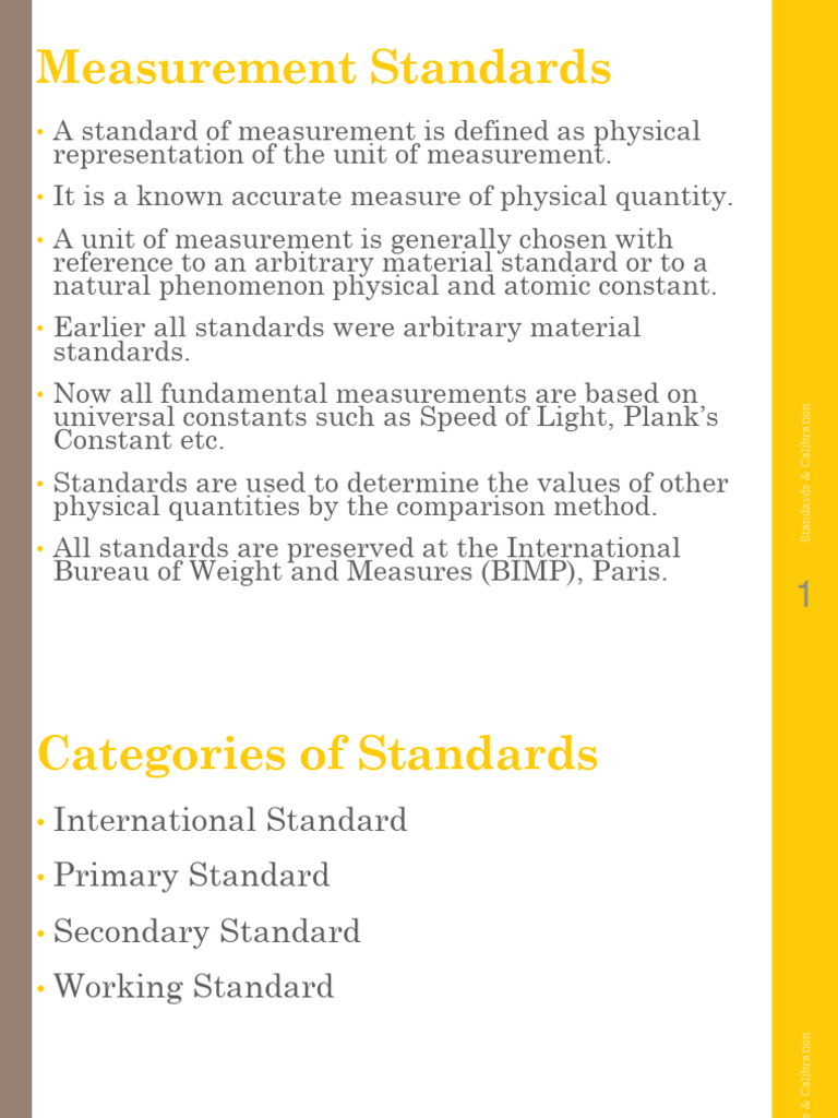 Standards & Calibration PDF Calibration Measurement