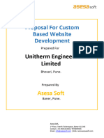 Proposal For Custom Based Website - Unitherm Engineers LTD
