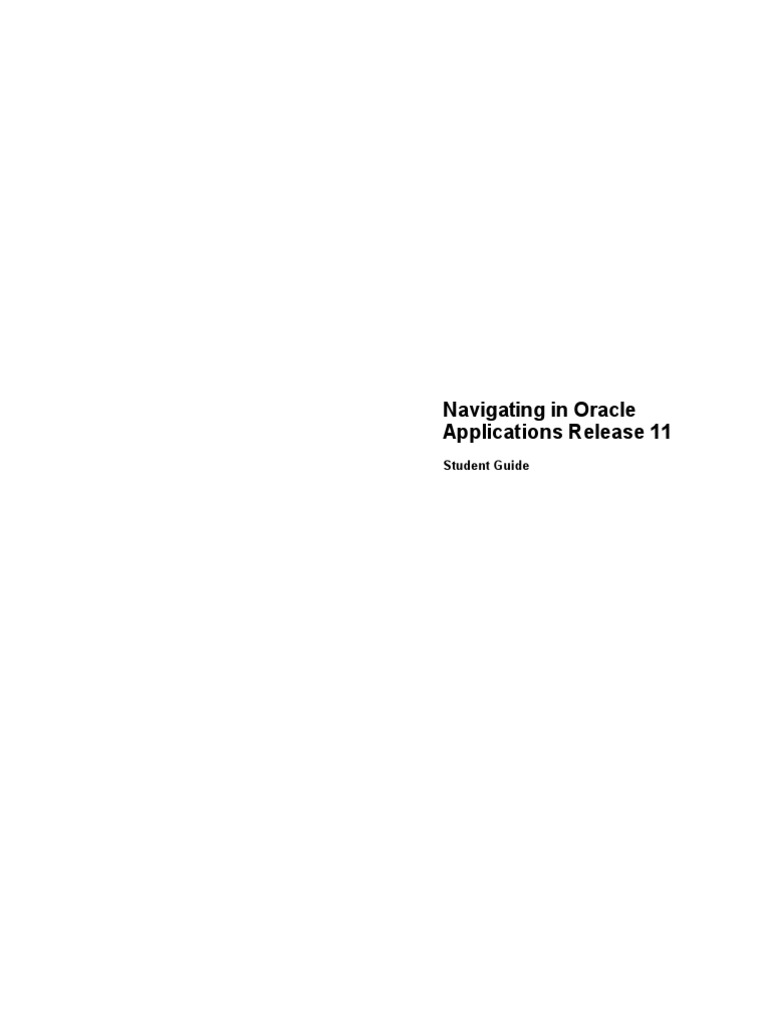 Navigating in Oracle | PDF | Oracle Database | Menu (Computing)