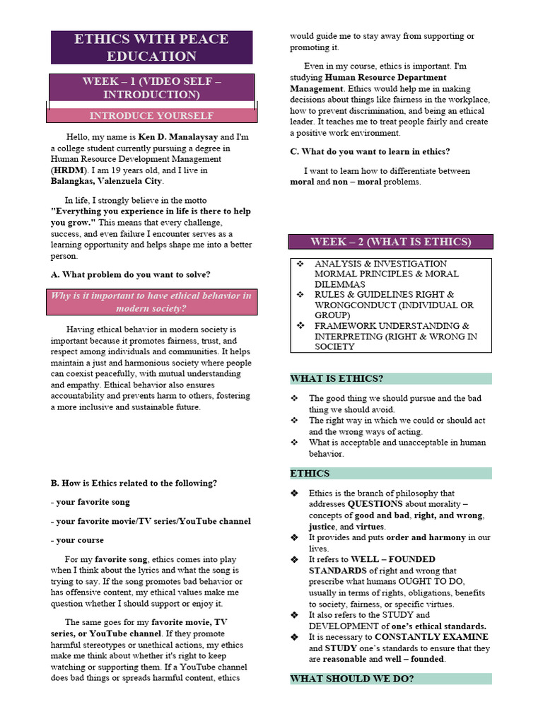Ge10 Notes Download Free Pdf Morality