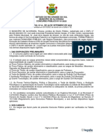 Estado Do Rio Grande Do Sul Município de Alvorada Concurso Público #01/2023 Edital #01, de 29 de Setembro de 2023