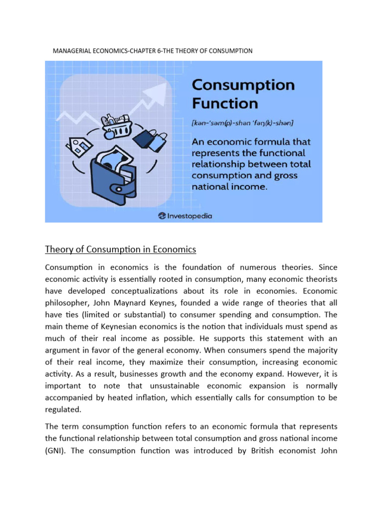 Consumption Theory in Managerial Economics | PDF | Consumption ...