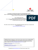 Perception of Verticality After Recent Cerebral Hemispheric Stroke