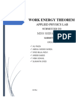 Work Energy Theorem Lab Report 3