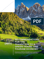 Recommendations For The Transition To A Green Travel and Tourism Economy