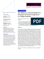 The Influence of Social Media Use Intensity On Soc