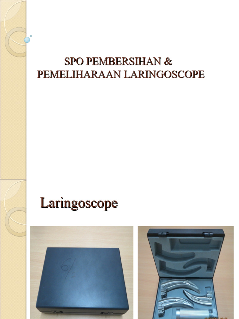Pembersihan Loringoskop Metode DTT | PDF