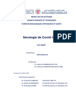 Sérologie de Covid-19: Projet de Fin D'Études Licence Sciences Et Techniques Sciences Biologiques Appliquees Et Sante