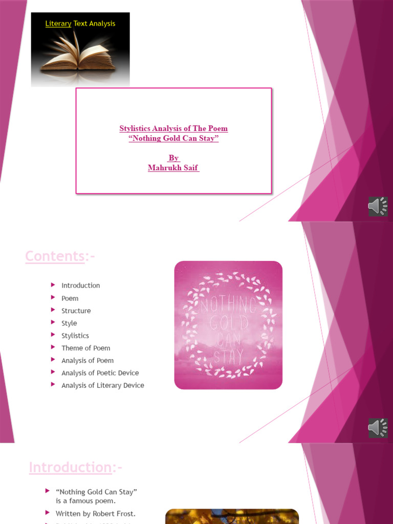 Stylistics Analysis of The Poem | PDF