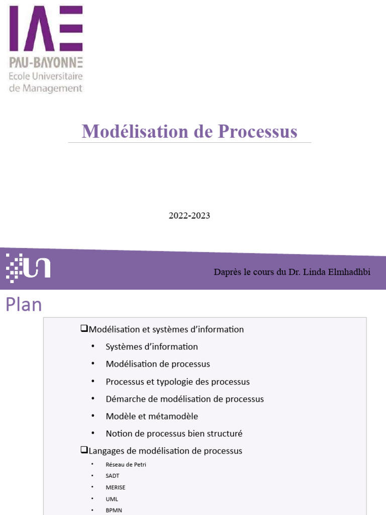 Modélisation des Processus en SI | PDF | Système d'information ...