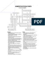 Crucigrama de Reacciones Químicas 8°
