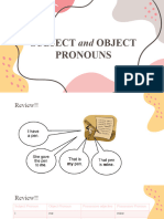 Unit 8 - Subject N Object Pronoun