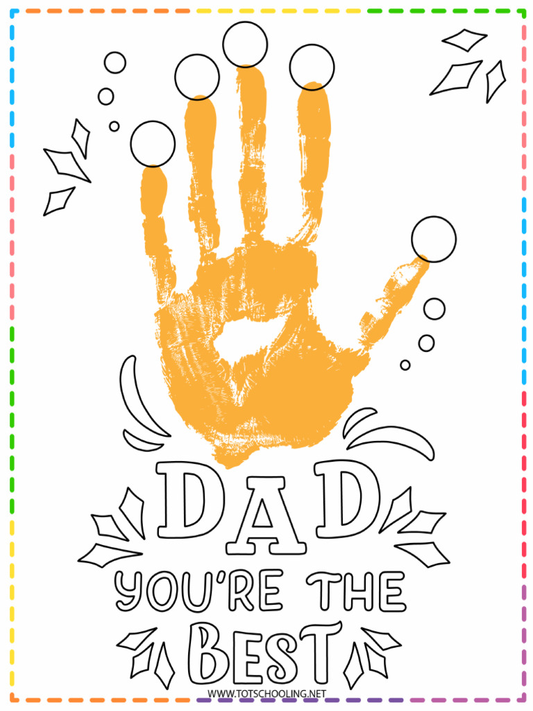 Free - Father's Day Handprint Printables | PDF