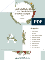 Perilaku Mahabbah, Khauf, Raja' Dan Tawakal Revisi