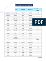 Lista de Verbos Irregulares