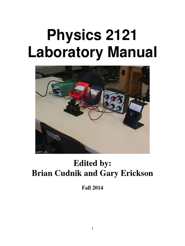 Physics 2121 Lab Manual 11 0e Pdf Gases Significant Figures