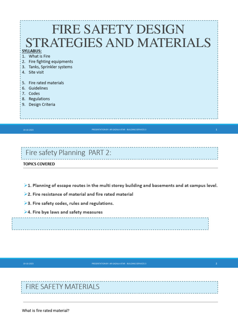 Fire Safety Design Strategies and Codes | PDF | Stairs | Fires