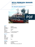Ship Particular TB. Vigilant Aquarius 218